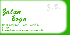 zalan boga business card